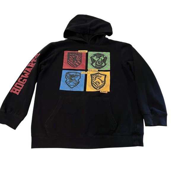 Harry Potter Hogwarts Hoodie Black XL | “I Solemnly Swear…” Graphic Pullover - Picture 1 of 5